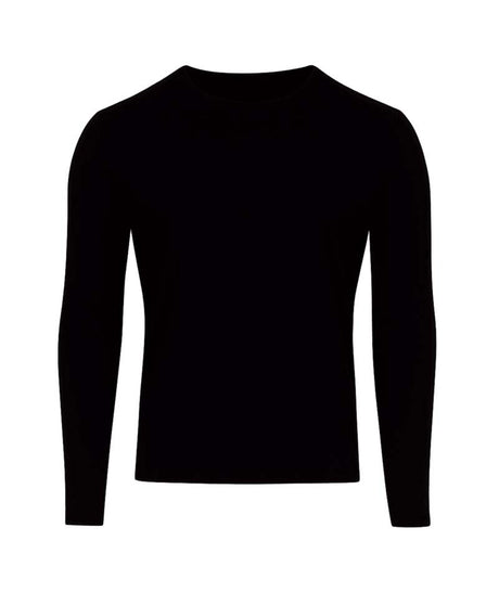 MPerformanceStretchCrew- Black long sleeve on a white background