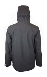 MPlanetJacket-Black jacket with a hood on a white background