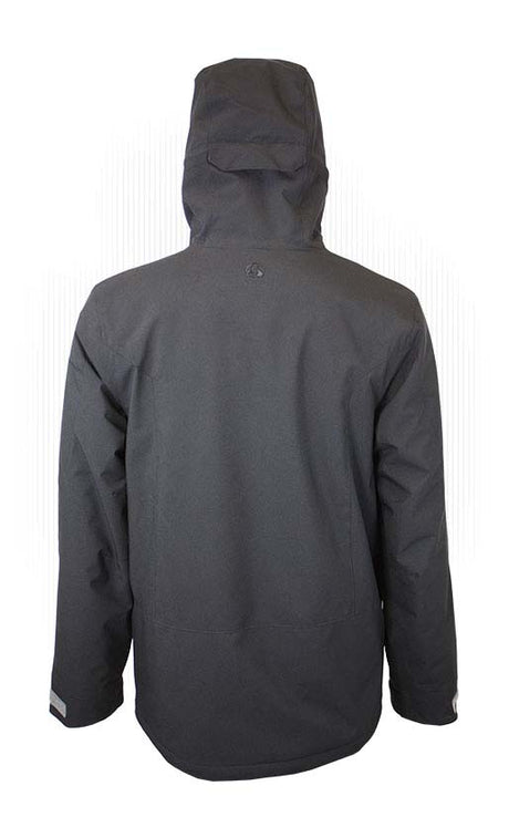 MPlanetJacket-Black jacket with a hood on a white background