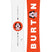 MProcessFlyingVSnowboard- Two views of a snowboard with a white and red design on a white background
