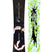 MProcessSnowboard- Two views of a snowboard decks with artistic designs on a white background