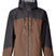 MQuantumProJacket-Two-tone jacket with black and brown sections on a white background