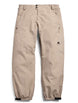 MReserve2LRelaxedPants-Beige pants with a brand logo on a white background