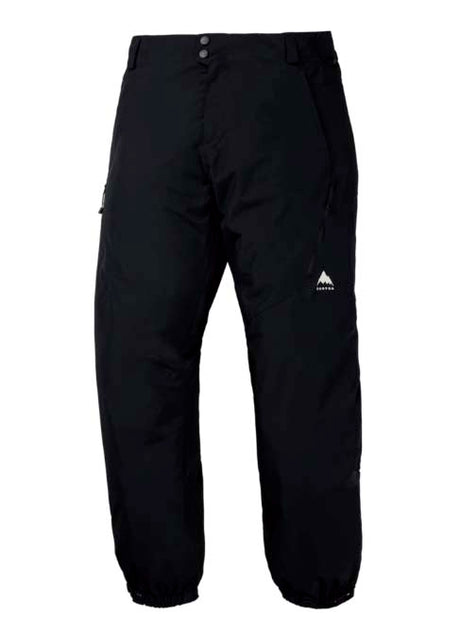 MReserve2LRelaxedPants-Black pants with a brand logo on a white background