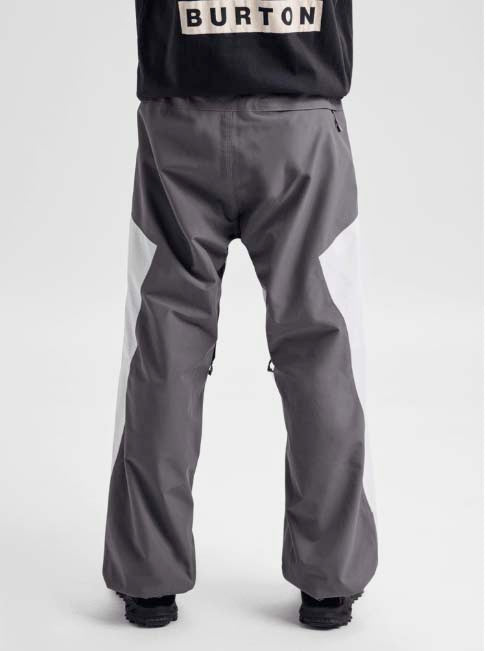 MReserve2LRelaxedPants-Gray pants with black accents on a white background