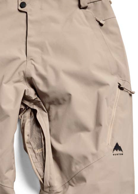 MReserve2LRelaxedPants-Beige pants with a brand logo on a white background