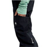 MReserveGORE-TEX2LBib-Black snow pants with a brand logo on a white background