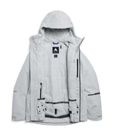 MReserveGORE-TEX2LInsulatedJacket-Light gray jacket with black zippers on a white background