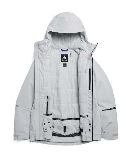 MReserveGORE-TEX2LInsulatedJacket-Light gray jacket with black zippers on a white background