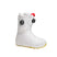 MRiftPro-White snowboard boot with black straps and a red tag on a white background