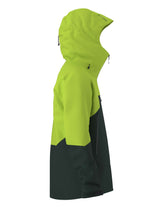 MRushJacket- A dark and light green full zip jacket on a white background