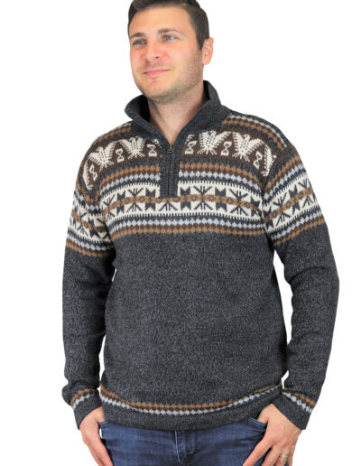 Artesania Alpaca 1/4 Zip Sweater Mens 2024