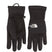M Sierra Etip Glove-Black gloves with The North Face logo on a white background