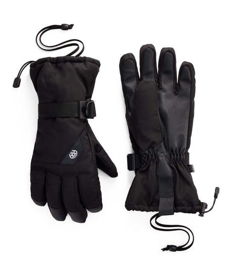 MSightlineGlove-Pair of black gloves with adjustable straps on a white background