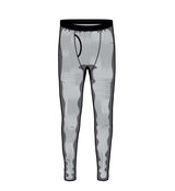 MSkylinerPant-Gray compression leggings with black waistband on a white background