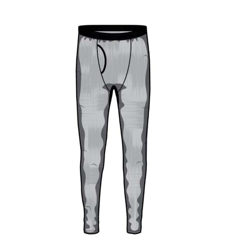 MSkylinerPant-Gray compression leggings with black waistband on a white background