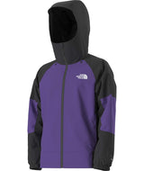 MSliderJacket-Purple and black jacket with The North Face logo on a white background