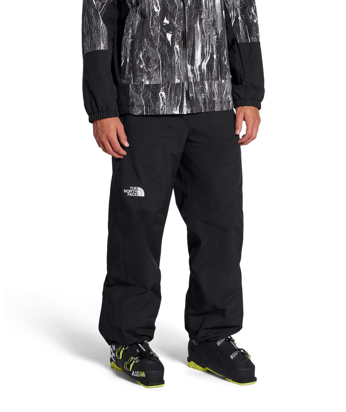 MSliderPant-Black pants with a brand logo on a white background