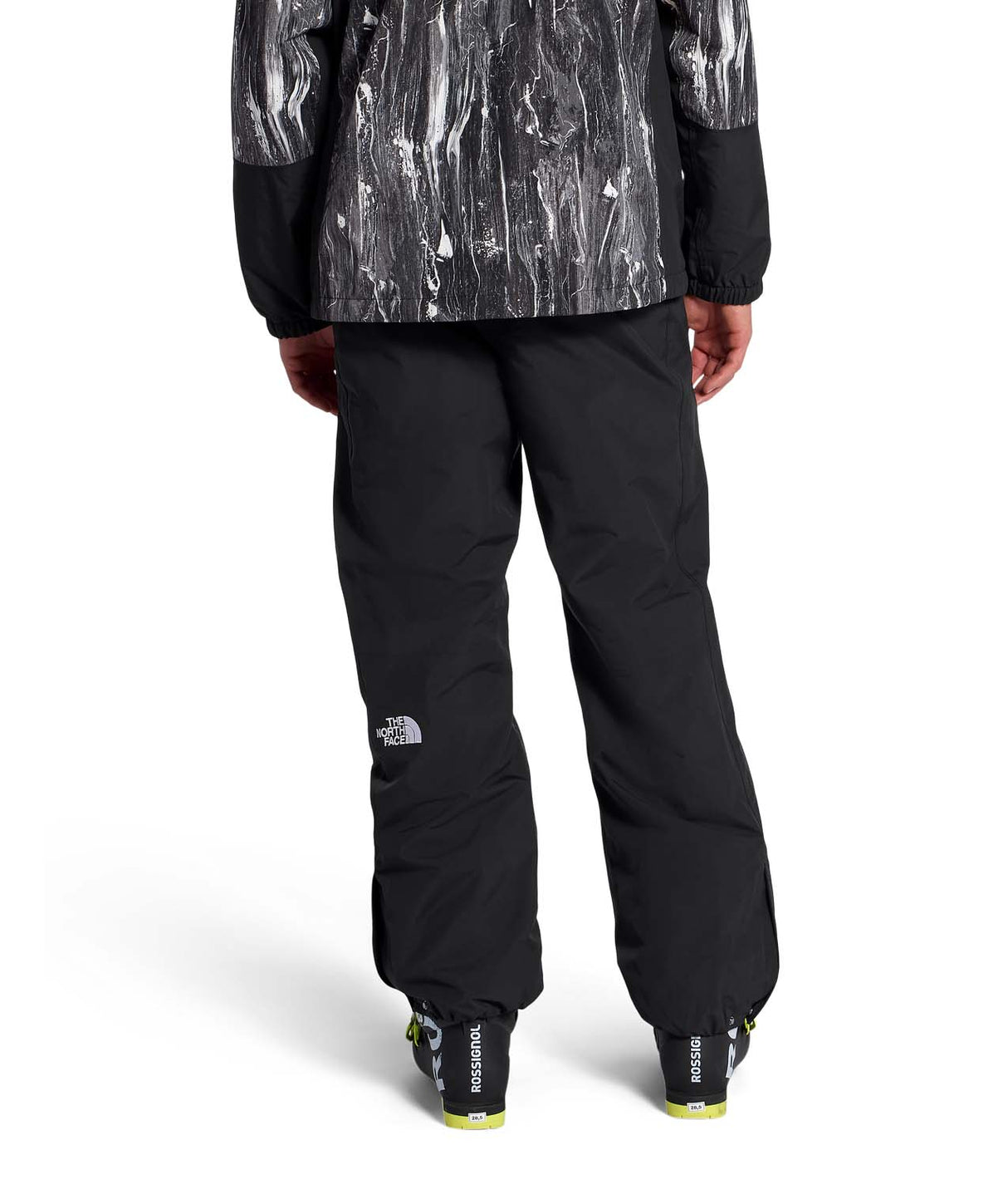 MSliderPant-Black pants with a brand logo on a white background