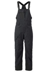 MSnowmanBib-Black bib overalls on a white background