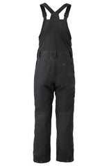 MSnowmanBib-Black bib overalls on a white background
