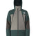MSnowsquallJacket-Green and gray jacket with The North Face logo on a white background