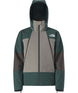 MSnowsquallJacket-Green and gray jacket with The North Face logo on a white background