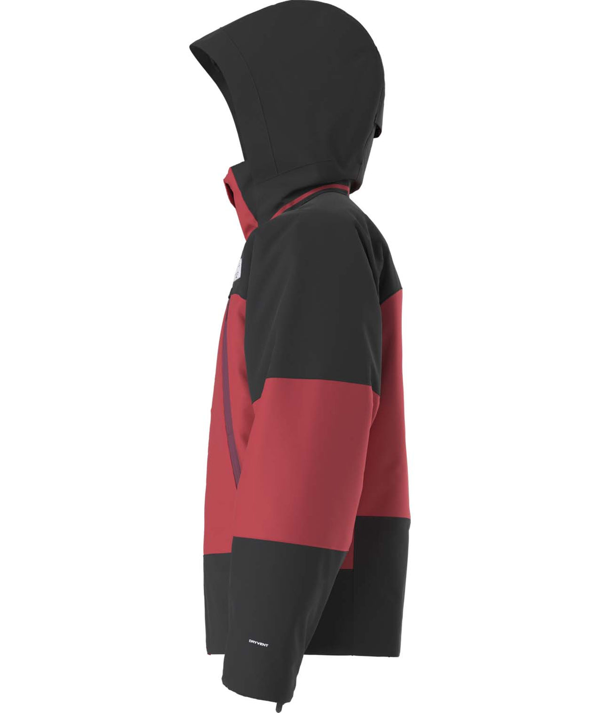 MSnowsquallJacket-Red and black jacket with The North Face logo on a white background