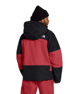 MSnowsquallJacket-Red and black jacket with The North Face logo on a white background