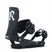 MSpecter- Black snowboard bindings on a white background