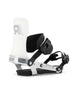 MSpecter- White snowboard bindings on a white background