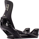 MStep-On-Black snowboard binding on a white background