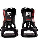 MStep-On-Black and red snowboard binding on a white background