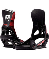 MStep-On-Black and red snowboard binding on a white background