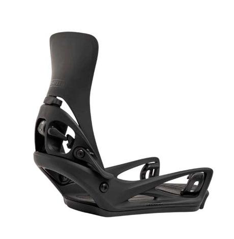 MStepOnCartelXSnowboardBindings-Black snowboard binding on a white background