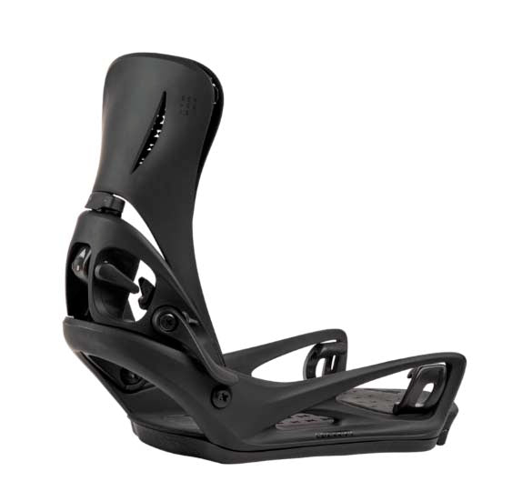 MStepOnGenesisReFlexSnowboardBindings-Black snowboard binding on a white background