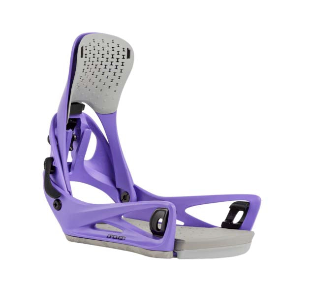MStepOnGenesisReFlexSnowboardBindings-Purple snowboard binding on a white background