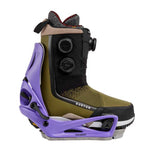 MStepOnGenesisReFlexSnowboardBindings-Purple snowboard binding on a white background