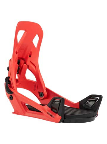 MStepOnXReFlexSnowboardBindings-Red snowboard binding on a white background