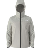 MSummitCasavalHoodie-Light grey hooded jacket with The North Face logo on the back against a white background