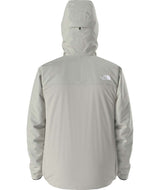 MSummitCasavalHoodie-Light grey hooded jacket with The North Face logo on the back against a white background