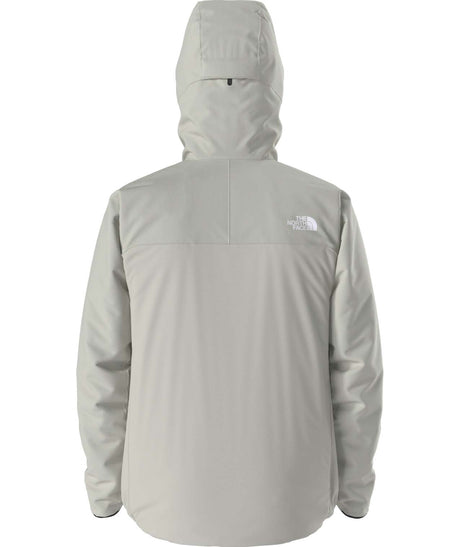 MSummitCasavalHoodie-Light grey hooded jacket with The North Face logo on the back against a white background