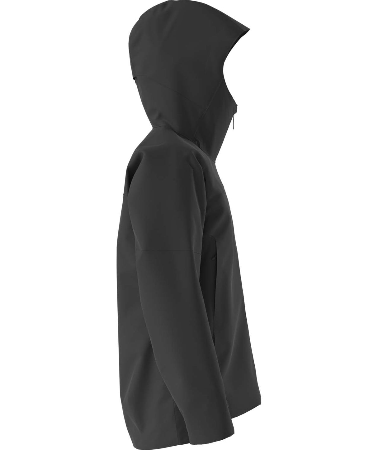 MSummitEastwallGTXJacket-Black jacket with The North Face logo on a white background