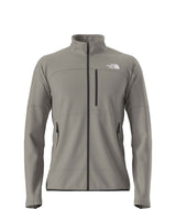 MSummitFUTUREFLEECEFullZipJacket-Gray jacket with black zipper and The North Face logo on a white background
