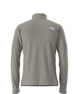 MSummitFUTUREFLEECEFullZipJacket-Gray jacket with black zipper and The North Face logo on a white background