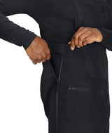 MSummitVerbierGTXBib-Person wearing a black outfit with a brand logo on a white background