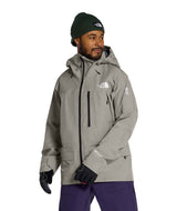 MSummitVerbierGTXJacket- Beige hooded jacket with North Face logo on white background