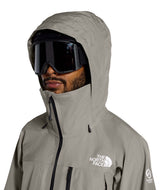 MSummitVerbierGTXJacket- Beige hooded jacket with North Face logo on white background