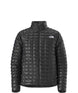 MTHERMOBALLJacket-Black quilted jacket with The North Face logo on a white background