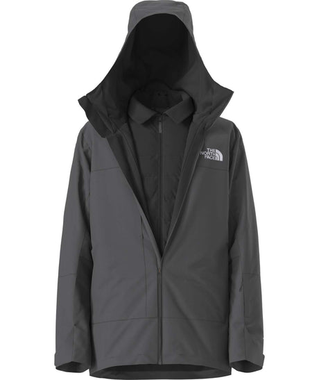 MTHERMOBALLSnowTriclimateJacket-Grey jacket with a hood on a white background